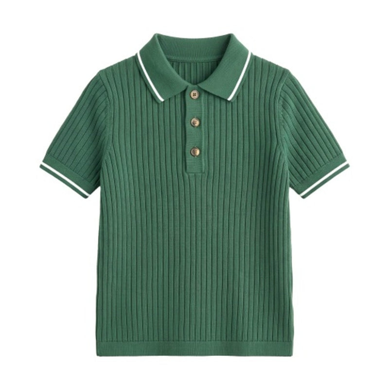 Hope & Henry - Boys Organic Short Sleeve Sweater Polo