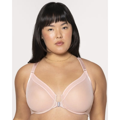 Ariela - Womens Sheer Mesh Front Close Racerback Unlined