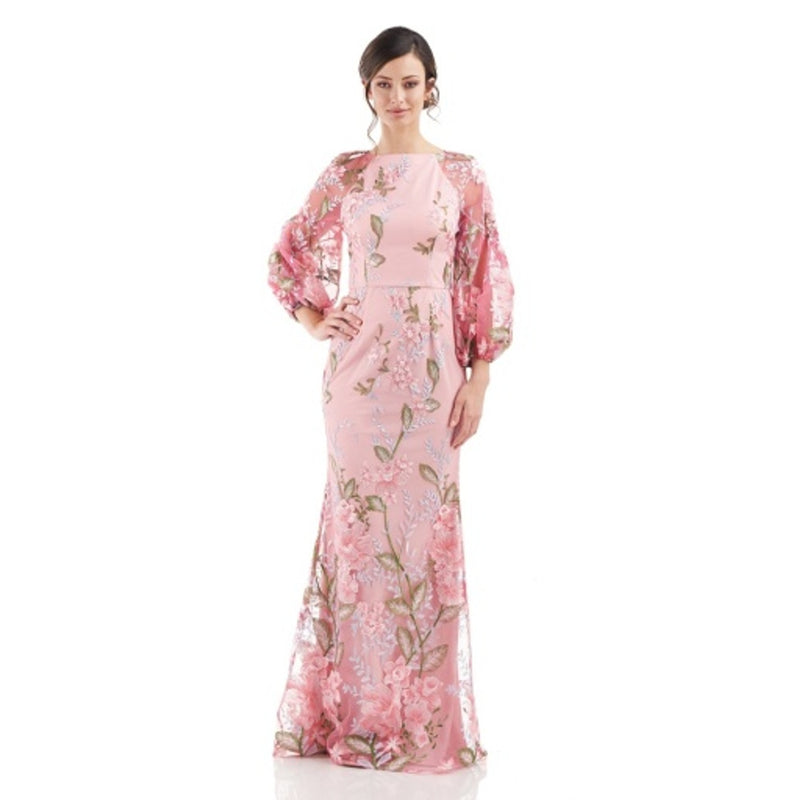 JS Collections - Womens Lydia Puff Sleeve Mermaid Gown