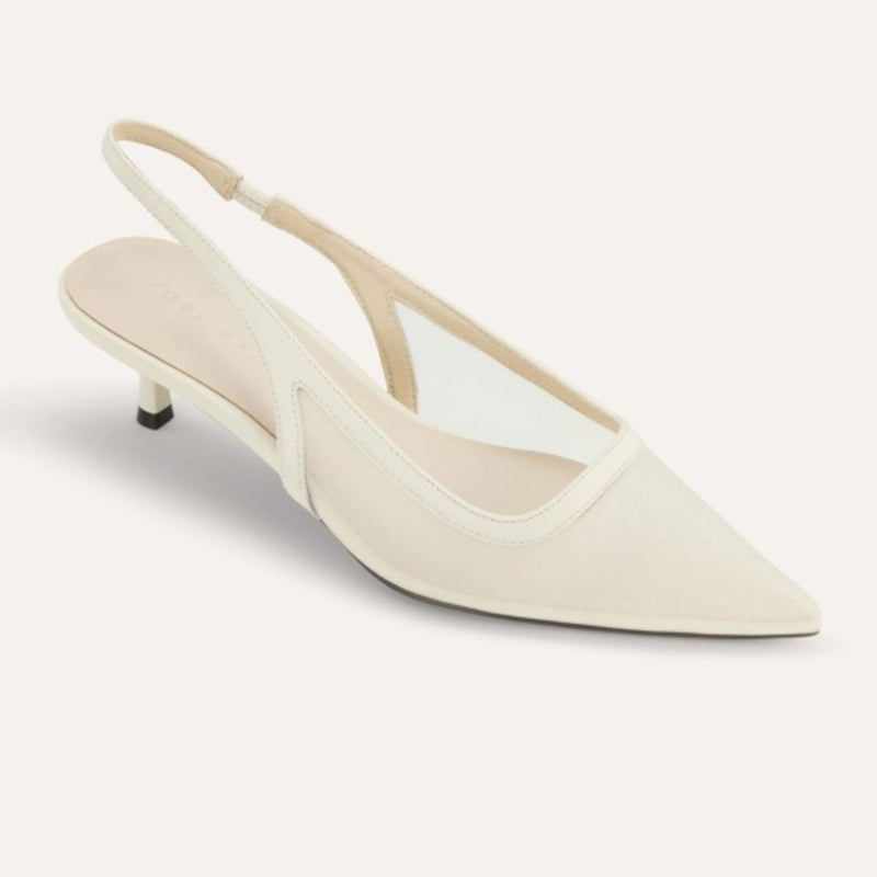 Yosi Samra - Womens Delilah Mesh Slingback Low Heel