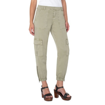 Liverpool Los Angeles - Womens Cargo Trouser Jogger with Zip Hem 26in Ins