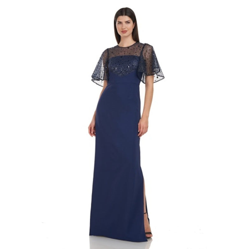 JS Collections - Womens Journee Flutter a-Line Gown