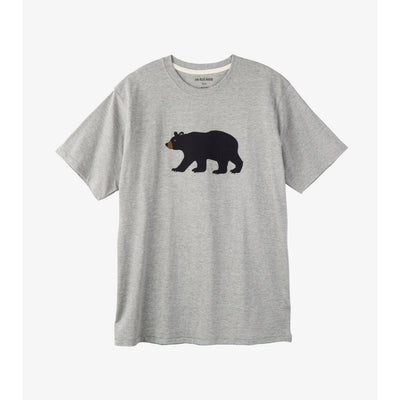 Little Blue House - Bear on Grey Mens Tee
