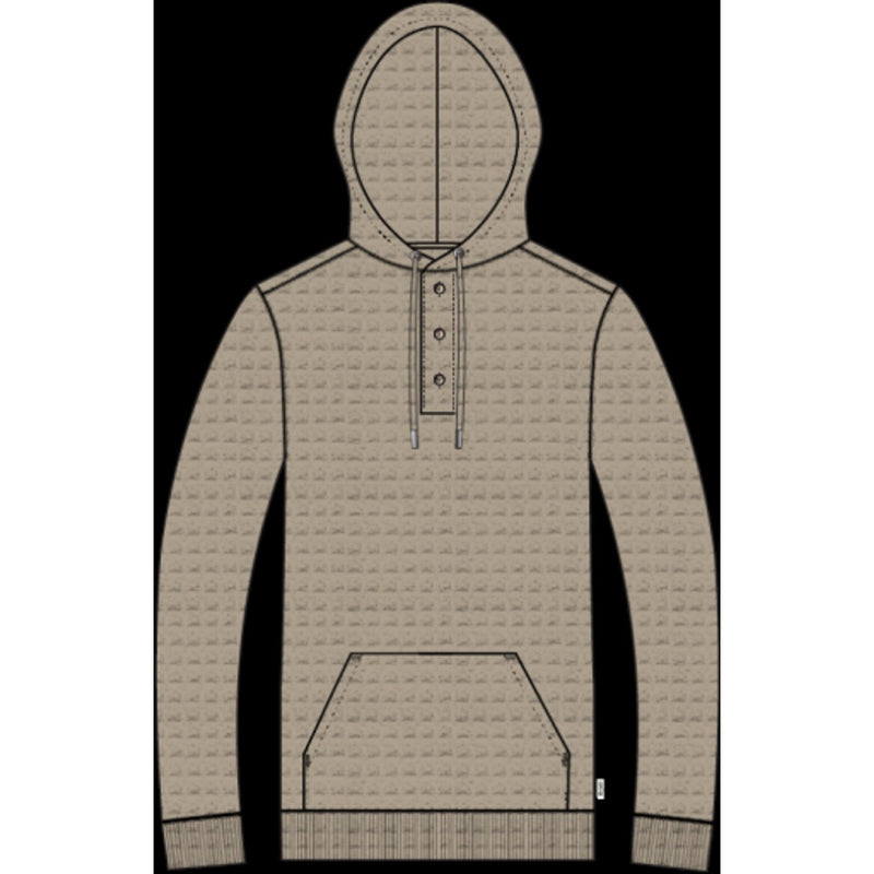 Onia - Mens Waffle Half Button Hoodie