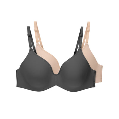 Hanes - Womens Invisible Look Women's Underwire T-Shirt Bra 2-Pack