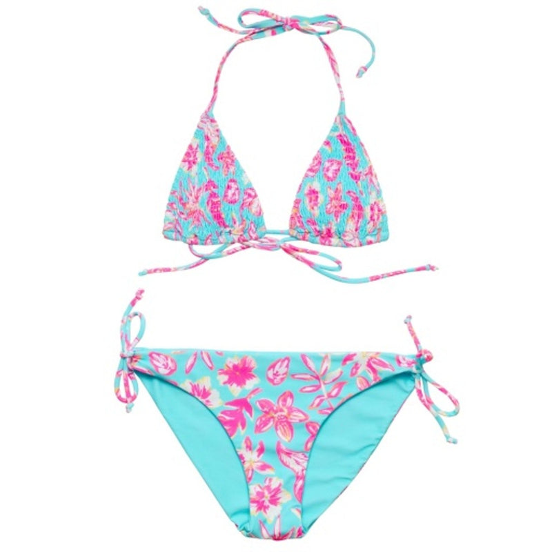 Snapper Rock - Girls Tropical Glow Teen Recycled Triangle Bikini
