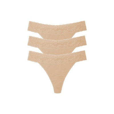 Natori - Womens Bliss Perfection One Size Classic Thong 3-Pack