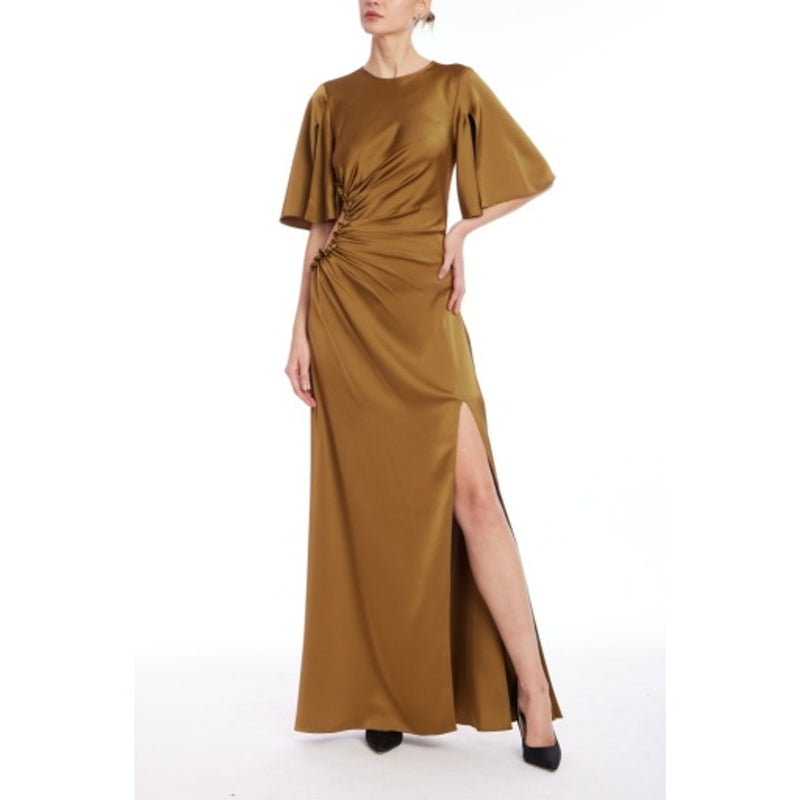 Badgley Mischka - Womens Midriff Cutout Gown