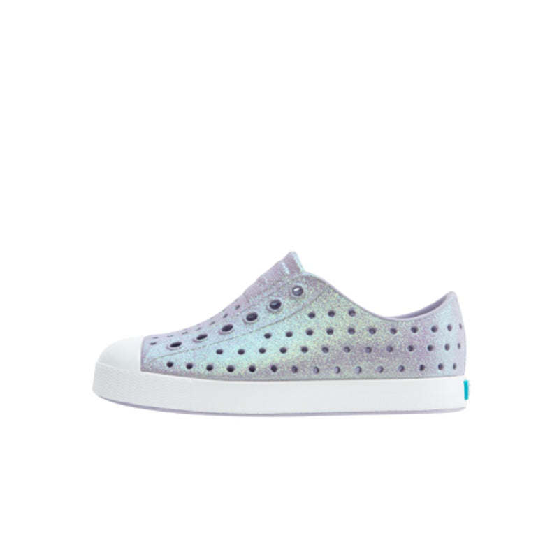 Native Shoes - Unisex Jefferson Bio-Bling Kids - Future Purple Bling/ Shell White