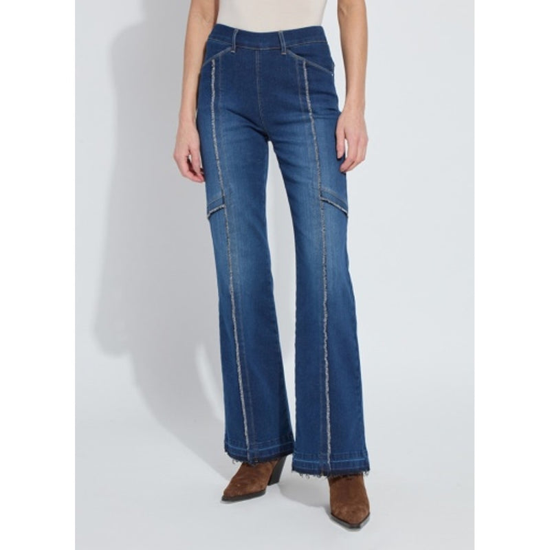 Lysse - Womens Felicity Fringe Wide Leg Denim Trouser