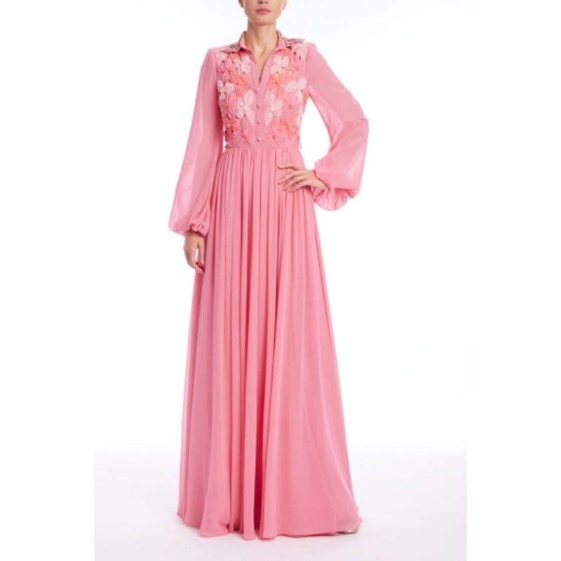 Badgley Mischka - Womens Emb Bodice Shirt