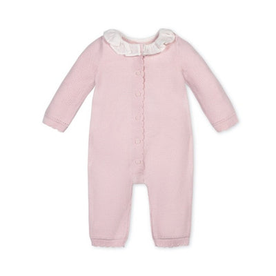 Hope & Henry - Baby Organic Ruffle Collar Sweater Romper