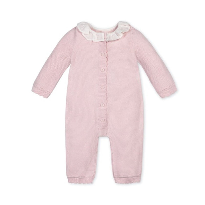 Hope & Henry - Baby Organic Ruffle Collar Sweater Romper