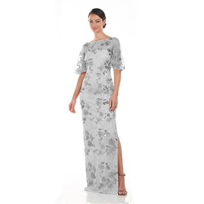 JS Collections - Womens Daphne Flutter Column Gown