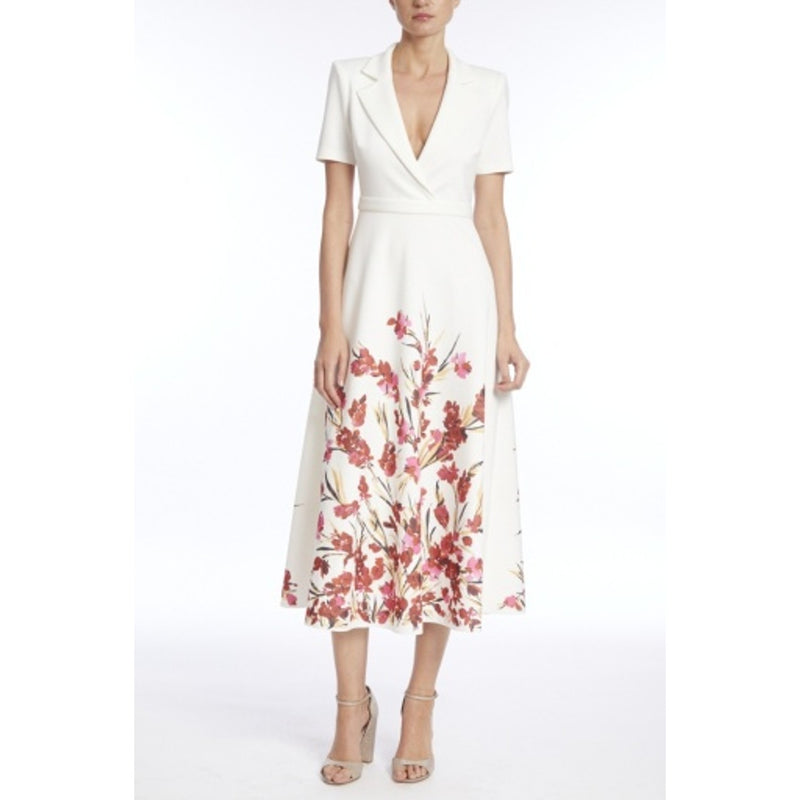 Badgley Mischka - Womens Eng Prnt Coat Dress