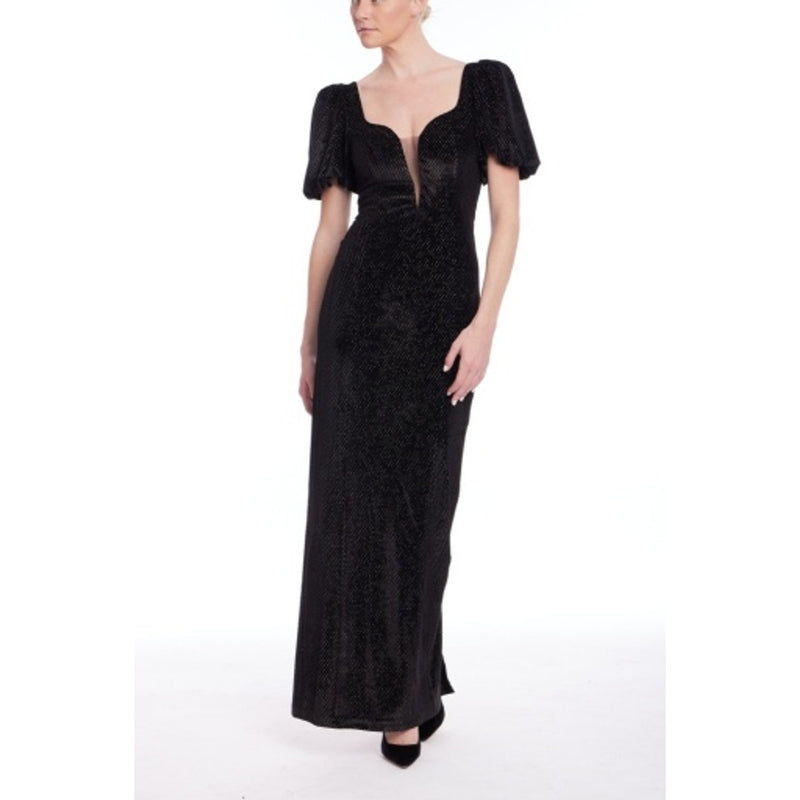 Badgley Mischka - Womens Puff Sleeve Gown