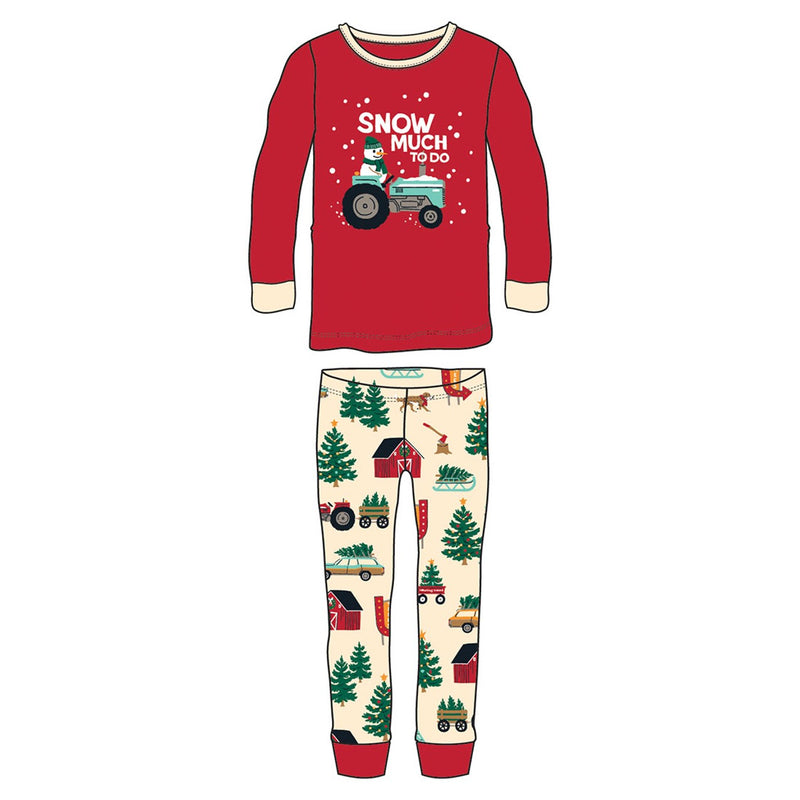 Little Blue House - Tree Farm Merry Christmas Kids Pajama Set