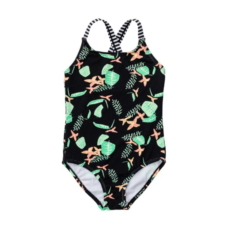 Snapper Rock - Girls Neon Rainforest Sustainable X Back Swimsuit