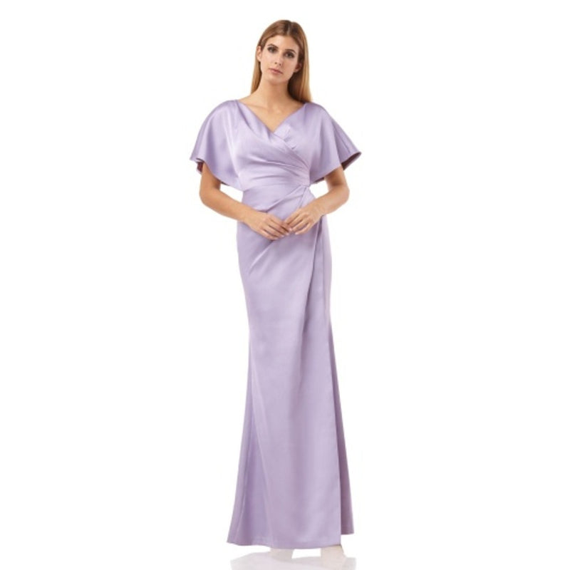 JS Collections - Womens Bonded Satin Kimono Slv Gown