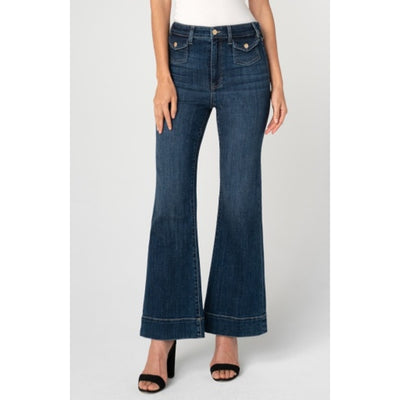 Liverpool Los Angeles - Womens Hannah Hr Flare with Mini Patch Pkts 30 Inseam
