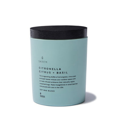 Skeem - Unisex Citrus & Basil Aura Citronella Candle