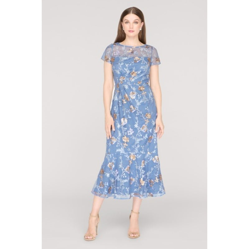JS Collections - Womens Olivette Tea Length Cocktail