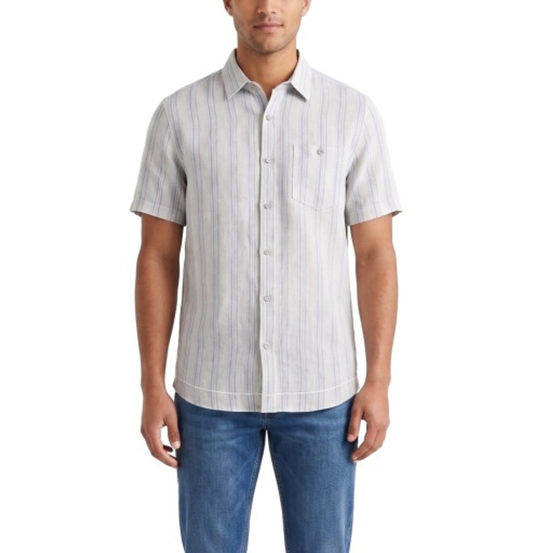 Hope & Henry - Mens Linen Short Sleeve Button Down Shirt
