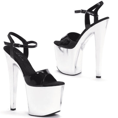 Ellie Shoes - 8" Heel Chrome Sandal