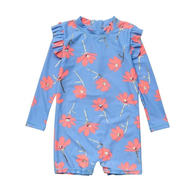 Snapper Rock - Girls Beach Bloom Long Sleeve Sunsuit
