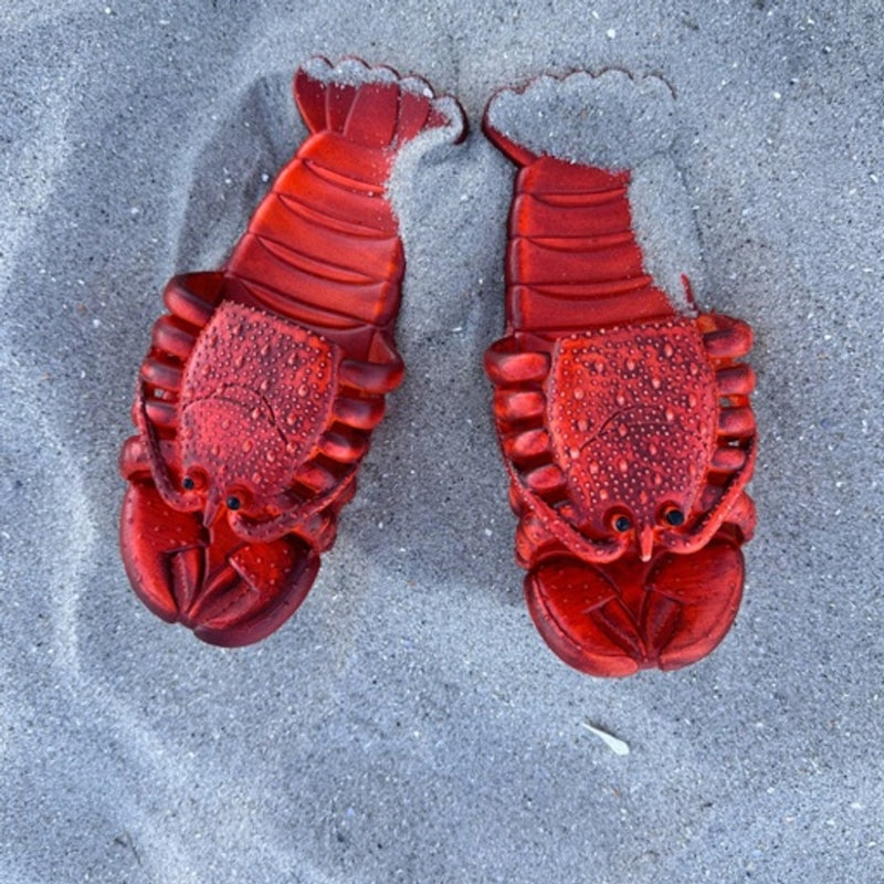 Oooh Yeah - Unisex Dark Red Lobster- Silly Slides- Unisex