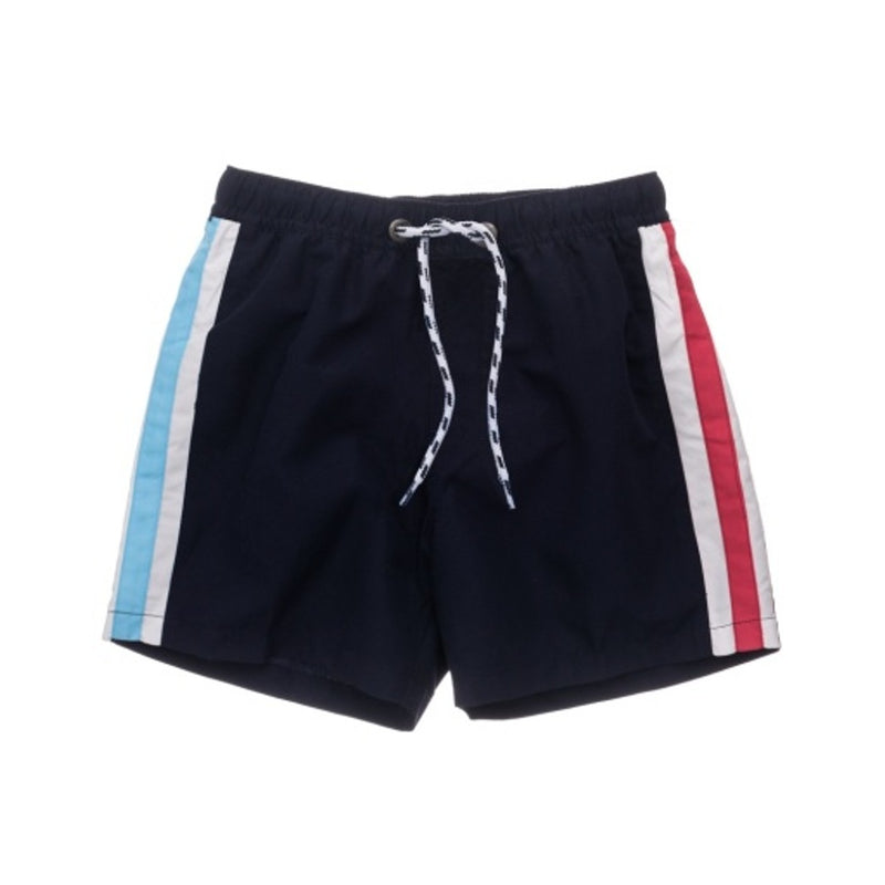 Snapper Rock - Kids Mens Navy Contrast Panel Volley Board Short