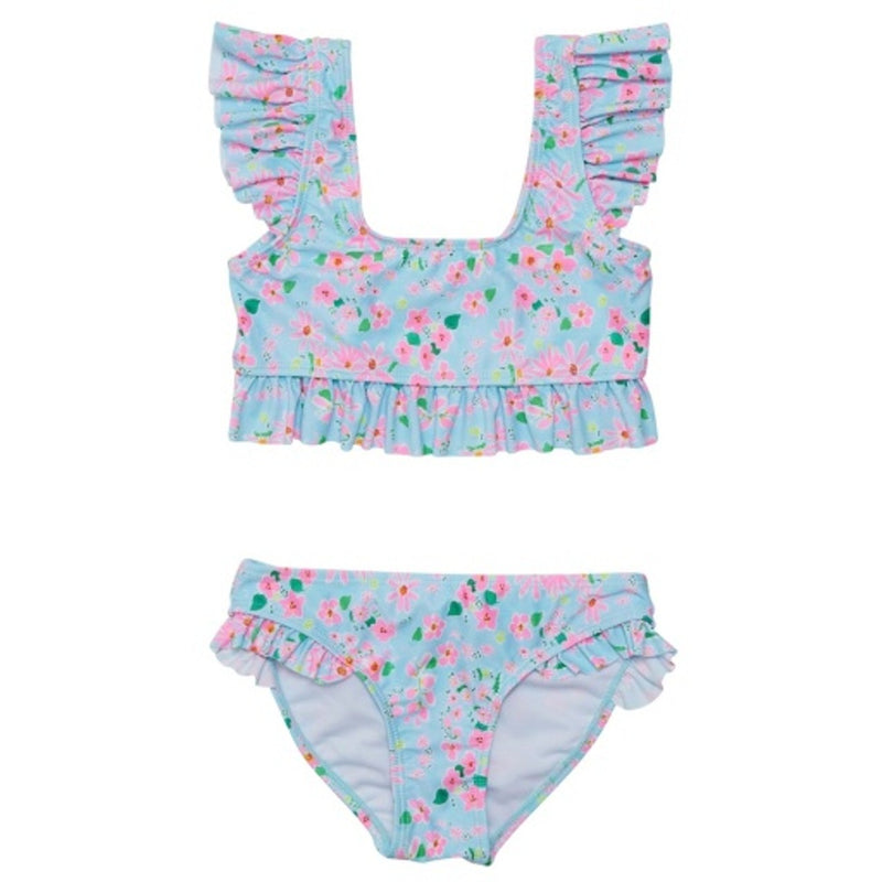 Snapper Rock - Girls Daisy Chain Frilled Crop Bikini