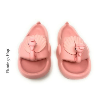 Oooh Yeah - Unisex Flamingo Hop-Silly Slides-Unisex