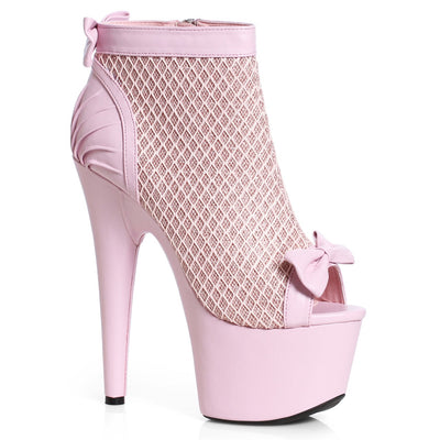 Ellie Shoes - 7" Heel Ankle Boots W/Bow