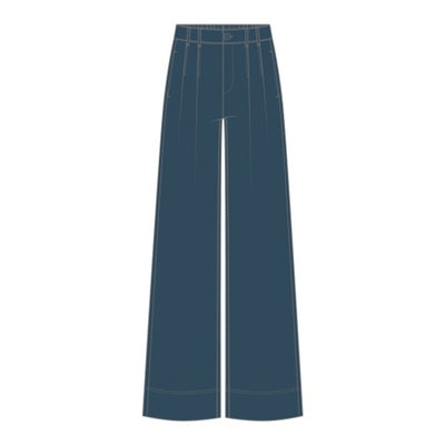 Liverpool Los Angeles - Womens Hr Pleated Wide Leg Trouser