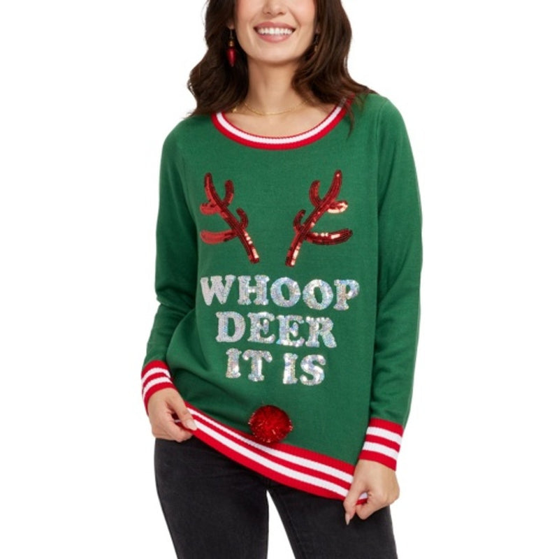 Tipsy Elves - Womens Whoop Deer It Is Ugly Christmas Sweater