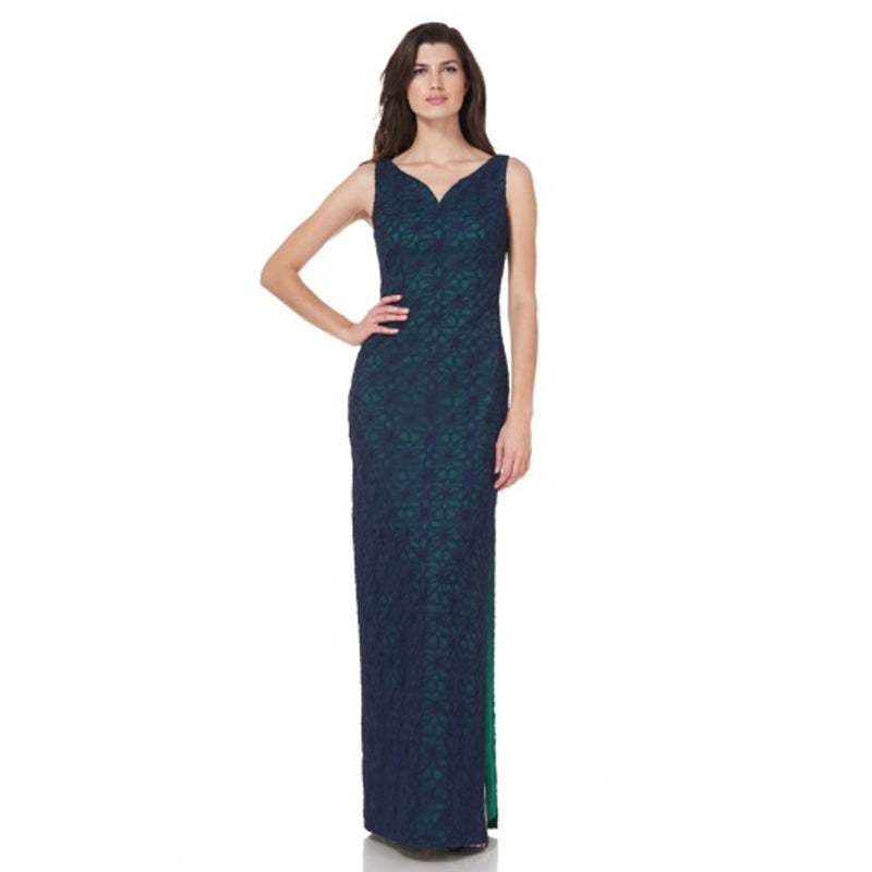 JS Collections - Womens Veronica V-Neck Gown