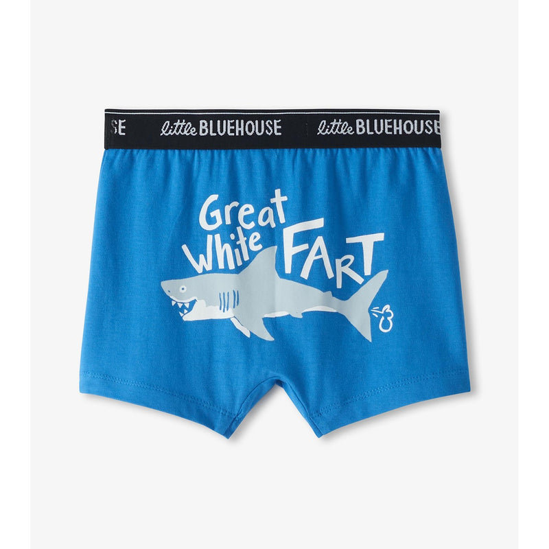 Little Blue House - Great White Fart Boys Boxer