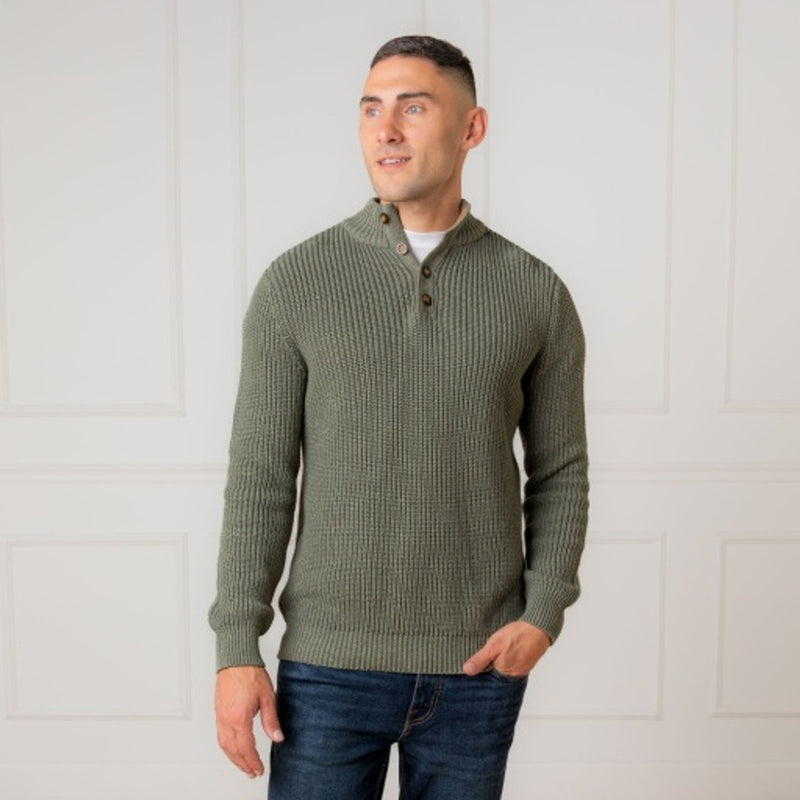 Hope & Henry - Mens Organic Mock Neck Sweater
