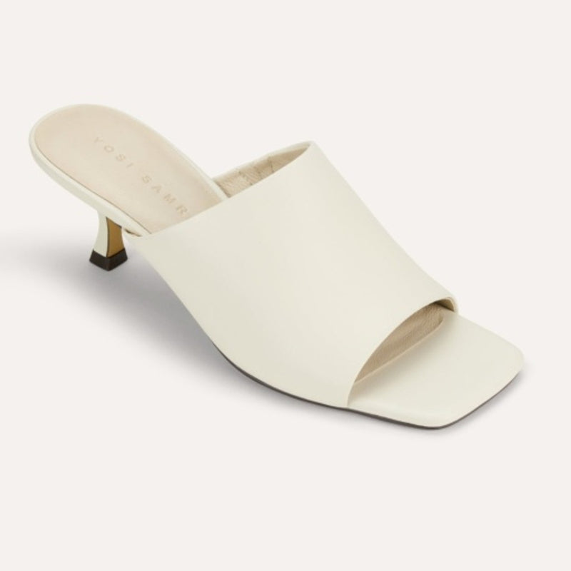 Yosi Samra - Womens Wren Square-Toe Kitten Heel Mule