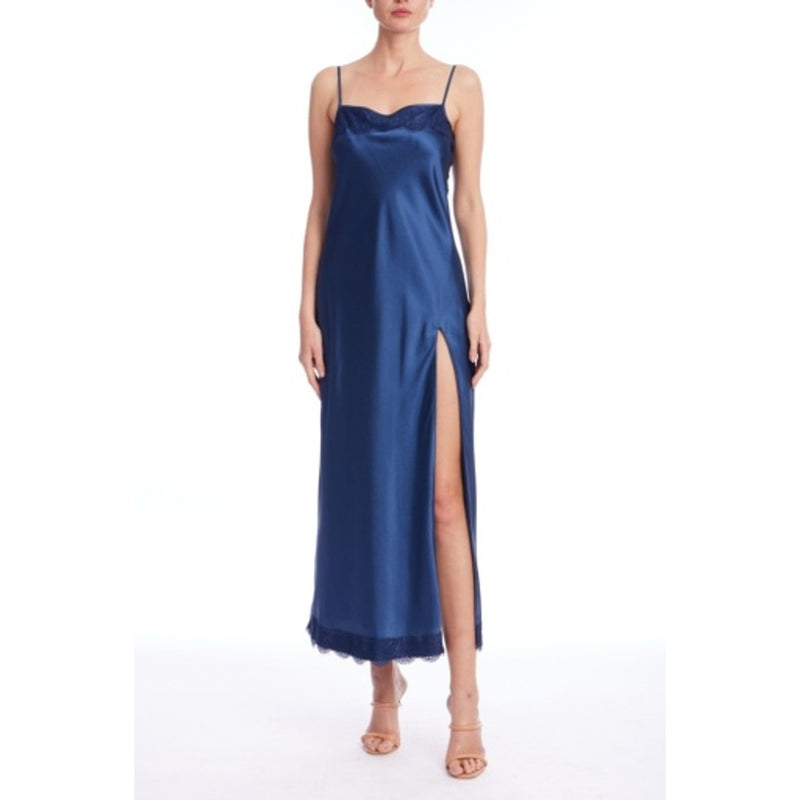 Badgley Mischka - Womens Lace Trim Maxi Slip