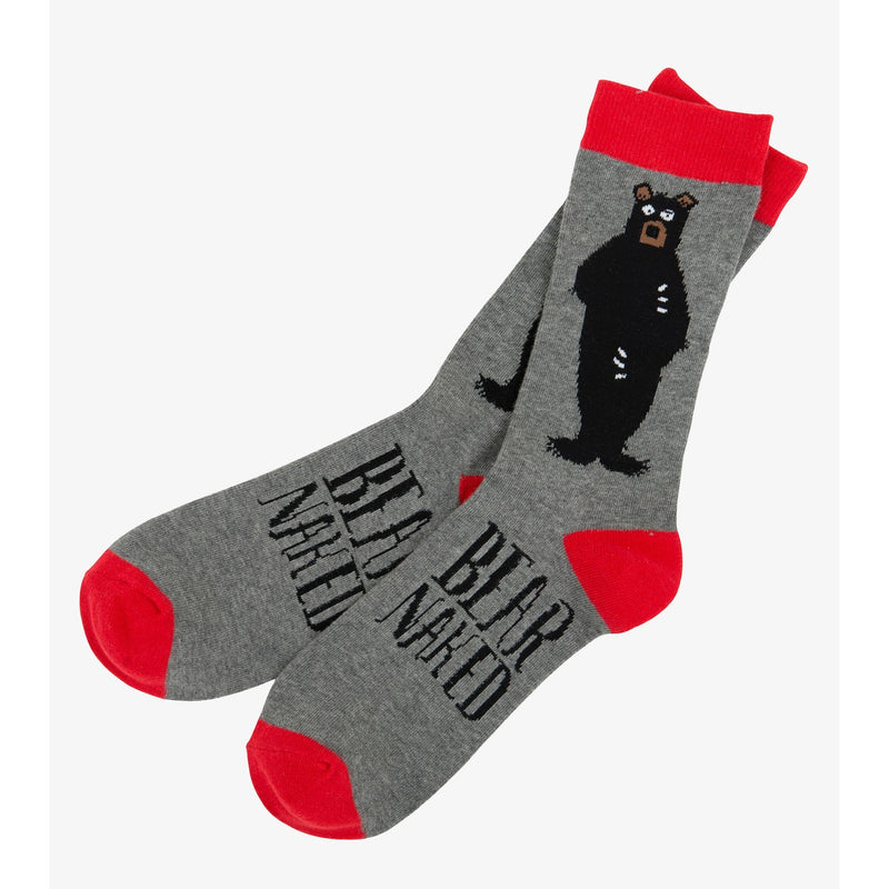 Little Blue House - Bear Naked Mens Crew Socks