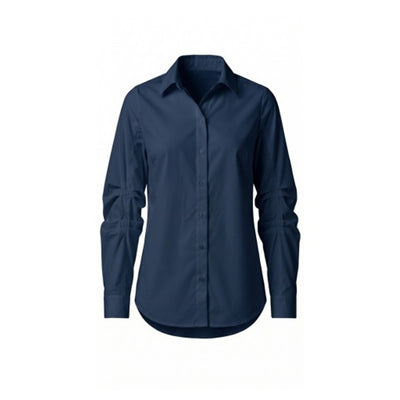 Liverpool Los Angeles - Womens Long Pleated Slv Button Front Knit Shirt