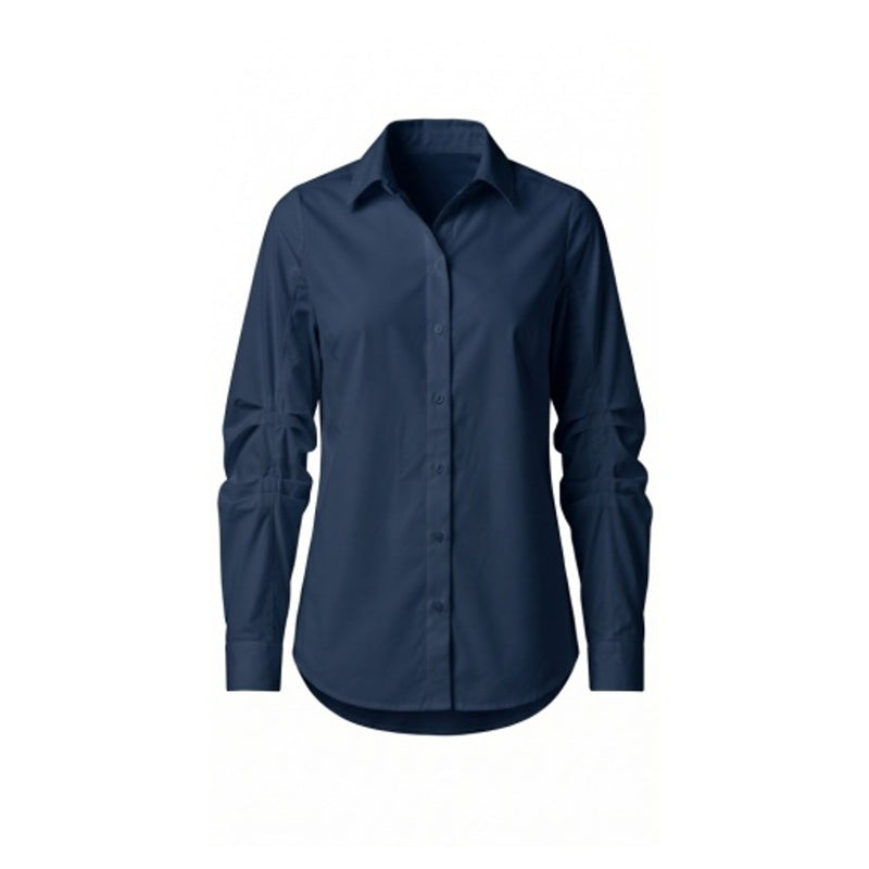 Liverpool Los Angeles - Womens Long Pleated Slv Button Front Knit Shirt