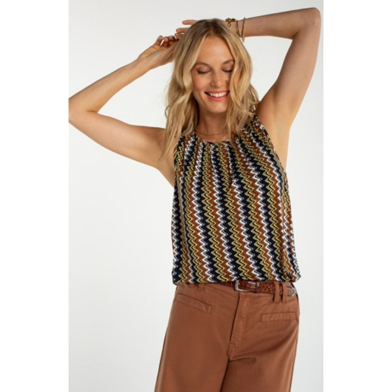 Liverpool Los Angeles - Womens Slvless Knit Top with Keyhole