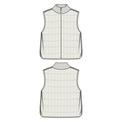 Liverpool Los Angeles - Womens Slvlss Reversible Zip Front Quilted Swtr Vest