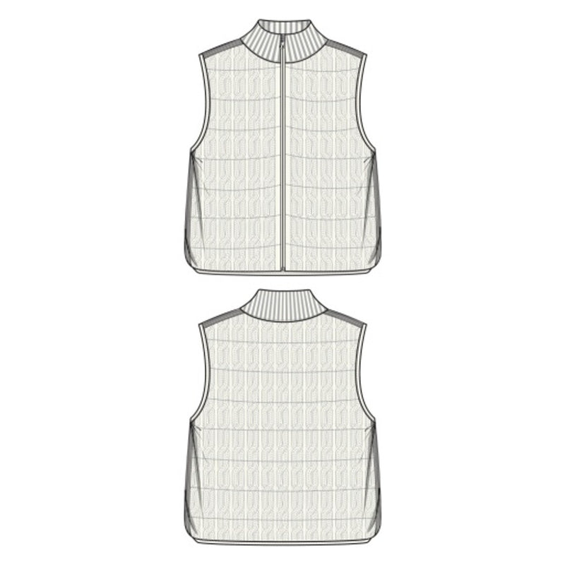 Liverpool Los Angeles - Womens Slvlss Reversible Zip Front Quilted Swtr Vest