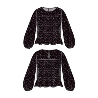 Liverpool Los Angeles - Womens 3/4 Slv Smocked Knit Top