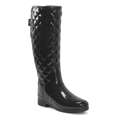 Hunter - Womens Refined Adjustable Quilted Slim Fit Tall Rain Boot
