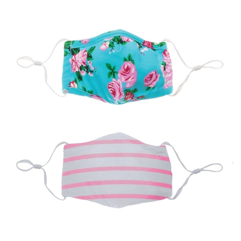 Snapper Rock - Girls 2pk Adjustable Face Mask with Filter